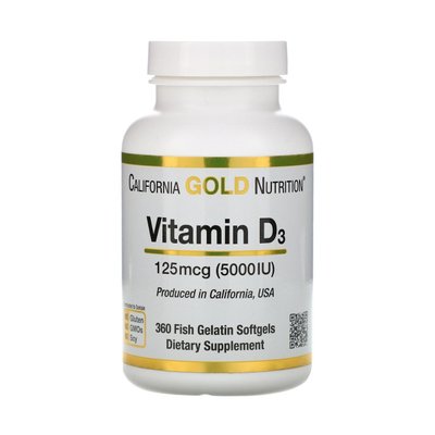 California Gold Nutrition Vitamin D3 (5000IU) 360 капсул 586836861 фото