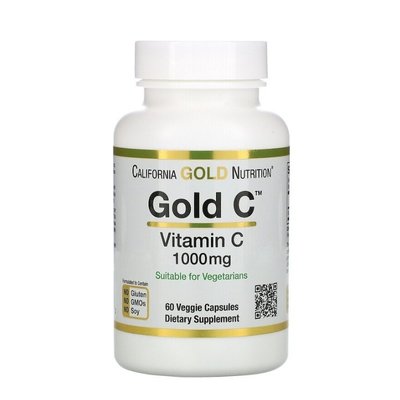 California Gold Nutrition Gold C 1000 мг 60 рослинних капсул 587729481 фото