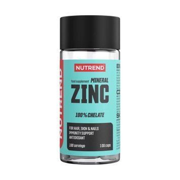 Nutrend Mineral Zinc 100% Chelate, 15 мг, 100 капсул SX3147206879 фото