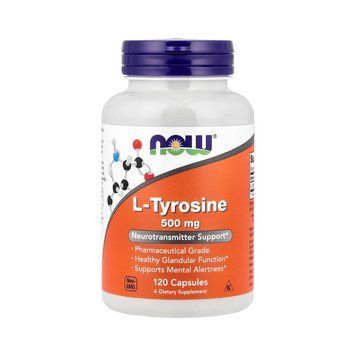 NOW Foods L-Tyrosine 500 мг, 120 капсул SX3147206795 фото