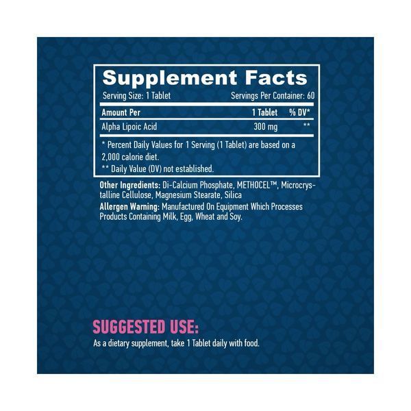 Haya Labs Alpha Lipoic Acid 300 мг (пролонгована дія), 60 таблеток SX3147175441 фото