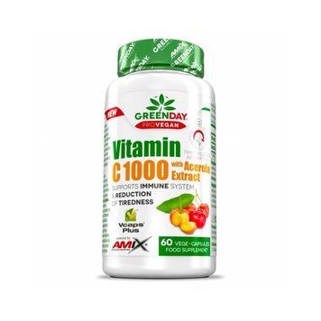 Amix Greenday Provegan Vitamin C 1000 мг з ацеролою, 60 веган капсул SX3147175277 фото