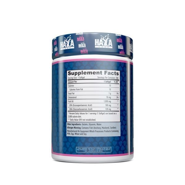 Haya Labs Omega 3 1000 мг, 200 мягких капсул SX3147206734 фото