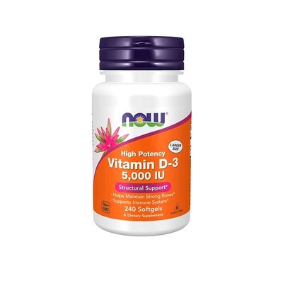 NOW Vitamin D-3 (5000 IU) 240 капсул 586798118 фото