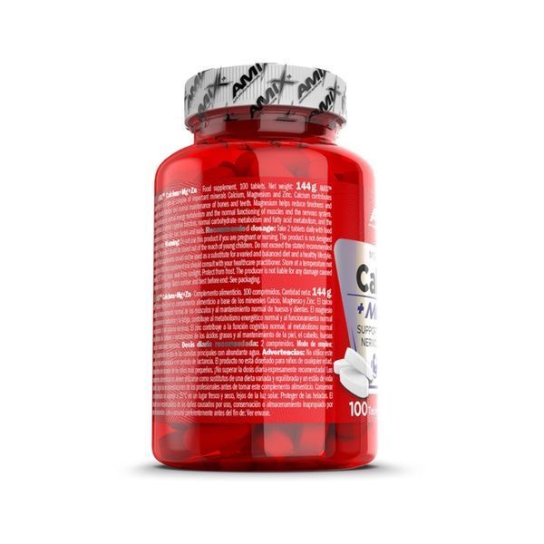 Amix Ca+Mg+Zn, 100 таблеток, кальций магний цинк SX3147175268 фото