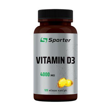 Sporter Vitamin D3 4000 IU, 120 мягких капсул SX3147207239 фото
