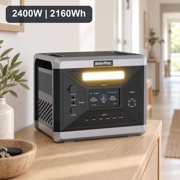 Зарядная станция SolarPlay Q2501, 2160 Вт&middot;ч, 2400 Вт, LiFePO4 ZS-004 фото