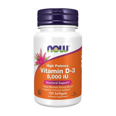 NOW Vitamin D-3 (2000 IU) 240 капсул 586834983 фото