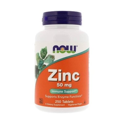 NOW Zinc 50 мг 250 таблеток 587704040 фото