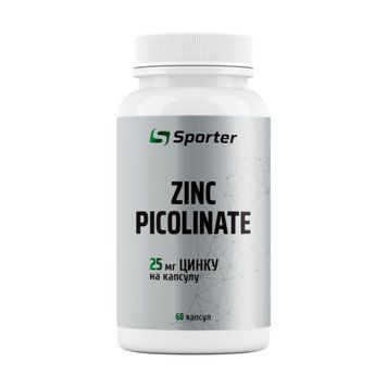 Sporter Zinc Picolinate 25 мг, 60 капсул SX3147207244 фото