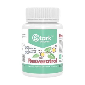 Stark Pharm Trans-Resveratrol 100 мг, 60 веганських капсул SX3041372497 фото