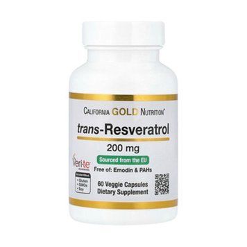 California Gold Nutrition Trans-Resveratrol 200 мг, 60 капсул SX3047335075 фото
