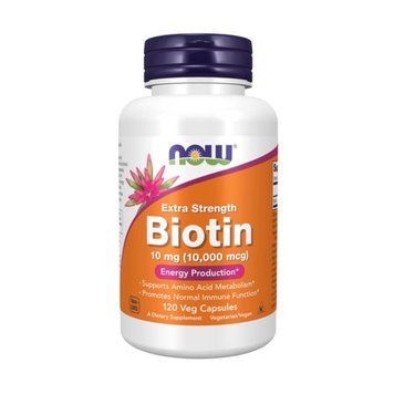 NOW Foods Biotin 10 мг, 120 веганських капсул SX3147206782 фото